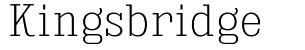 Kingsbridge font preview